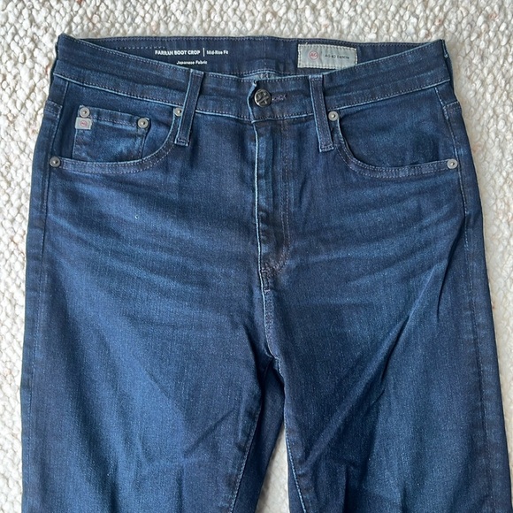 Adriano Goldschmied AG‎ Farrah Crop Boot Mid Rise Japanese Denim Dark Wash 29 - Picture 4 of 8